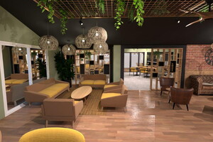 Photo du projet de rénovation du bar - restaurant du camping 5 étoiles Lou Pignada à Messanges dans les Landes
