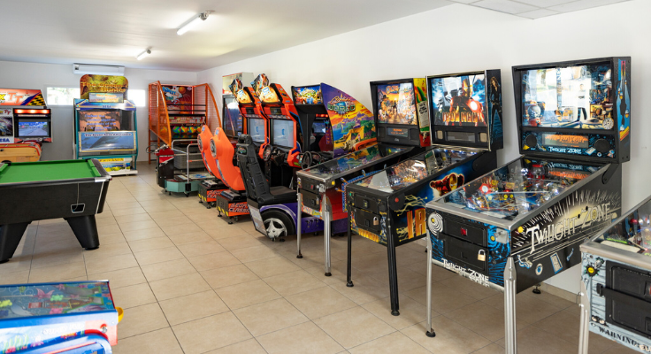 jeu d'arcade au camping lou pignada